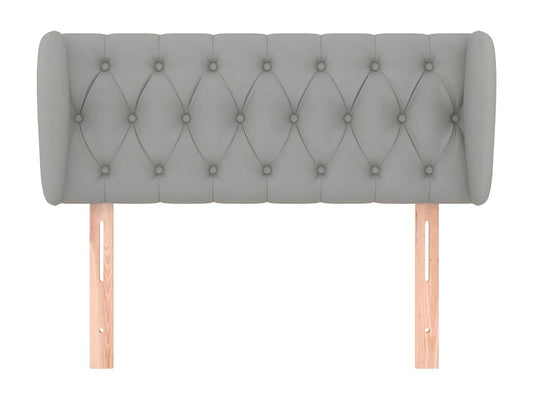 Tête de lit avec oreilles Gris clair 103x23x78/88 cm Tissu