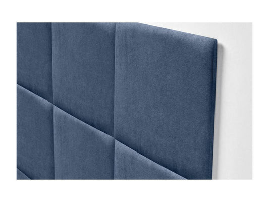Vertchez Tête de lit tapissée en tissu Aqualine composée de panneaux de lit autocollants interchangeables pour chambre de luxe Bleu 180 cm