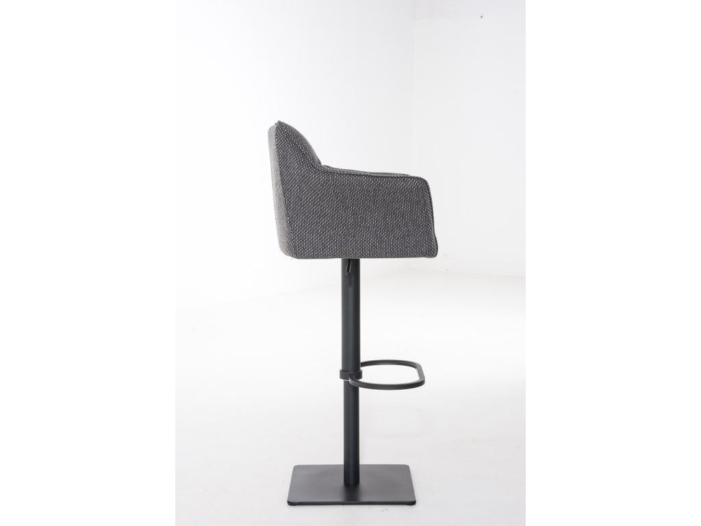 Tabouret de bar chaise métal grise 64x45x88 cm 10 0004699