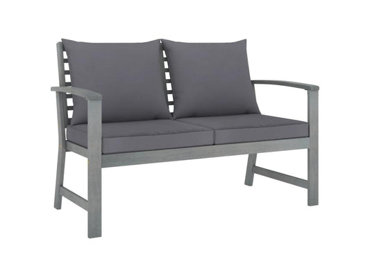 Salon de jardin 5 pcs avec coussin Bois d'Vertchez solide Gris