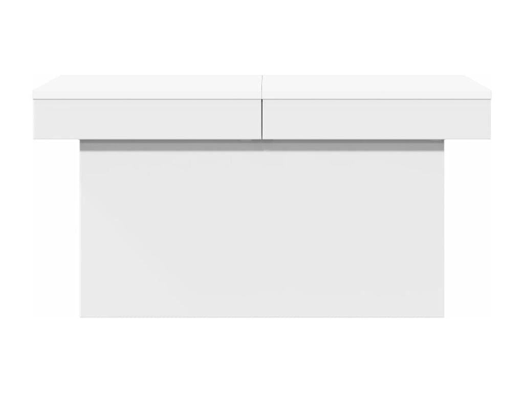 Table basse blanc 80x55x40 cm bois d'ingénierie