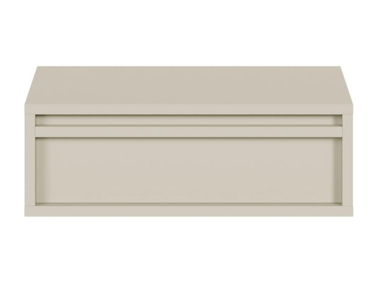 Table de chevet - 50 cm - avec tiroir - suspendu - grège - EVO