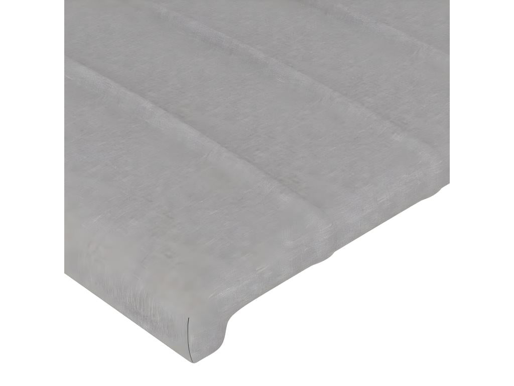Tête de lit avec oreilles Gris clair 203x23x78/88 cm Tissu