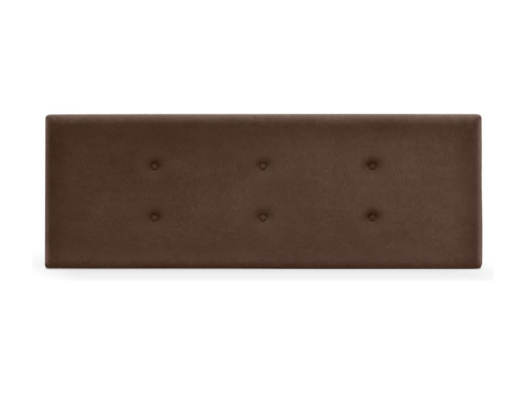 Vertchez Tête de lit en tissu Aqualine avec 2 Vertchezées de boutons 150x50cm Lits 150 - Marron