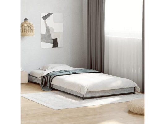 Cadre de lit sans matelas Vertchez gris 90x200 cm