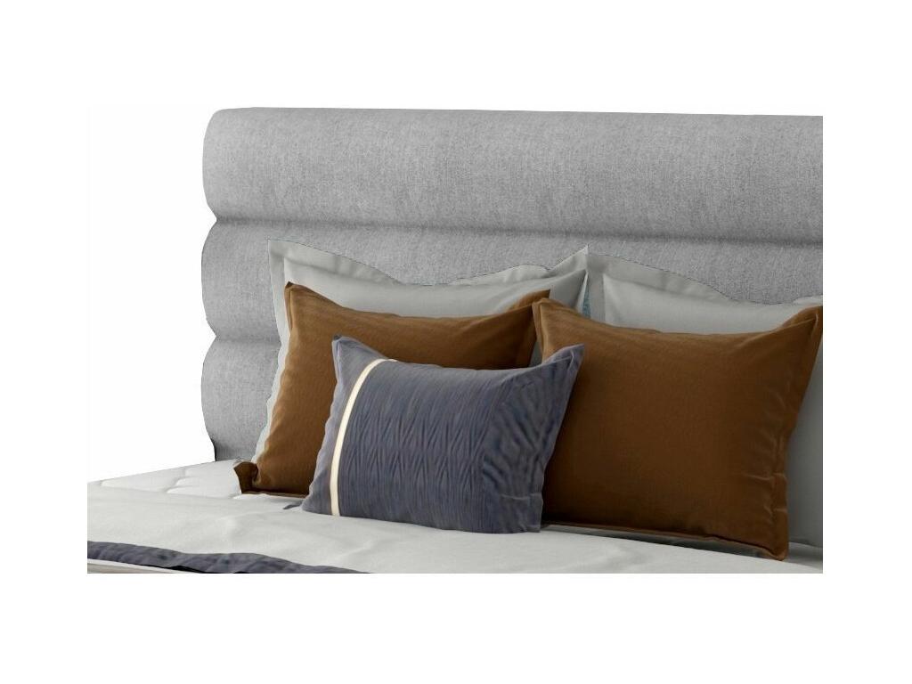 Lit design tissu gris clair Vertchez - 4 tailles-140x200