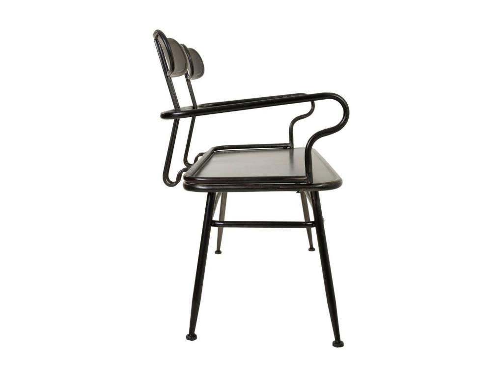 Banc 2 places en métal 122x53.5x88.5h