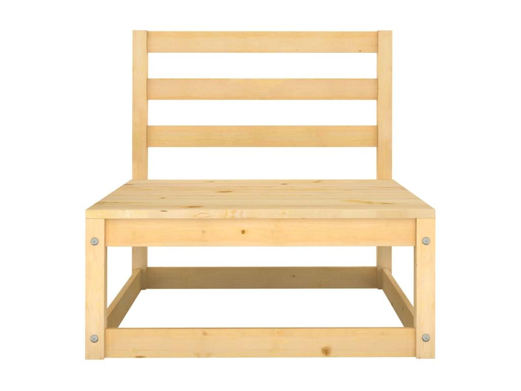 Salon de jardin 8 pcs avec coussins Bois de pin massif