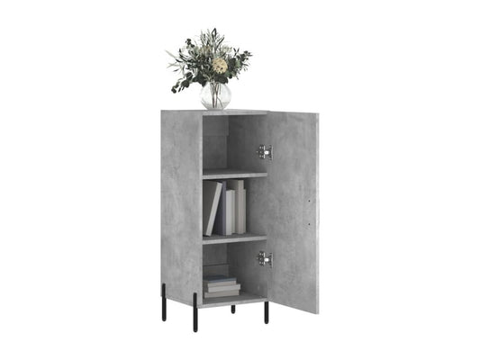 Buffet Gris béton 34.5x34x90 cm Bois d'ingénierie