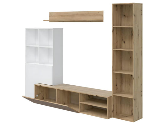 Ensemble de séjour coloris chêne nordique blanc artic