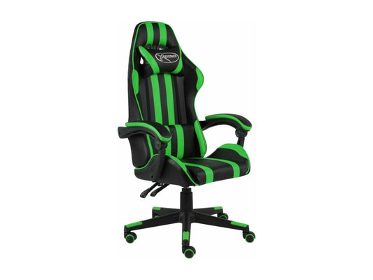Fauteuil de jeux vidéo Noir et vert Similicuir