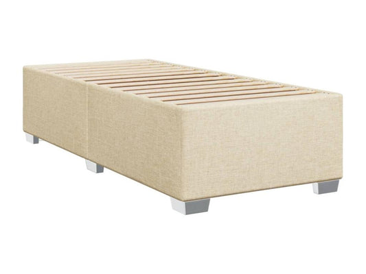 Sommier à Vertchez de lit avec matelas Crème 90x200 cm Tissu