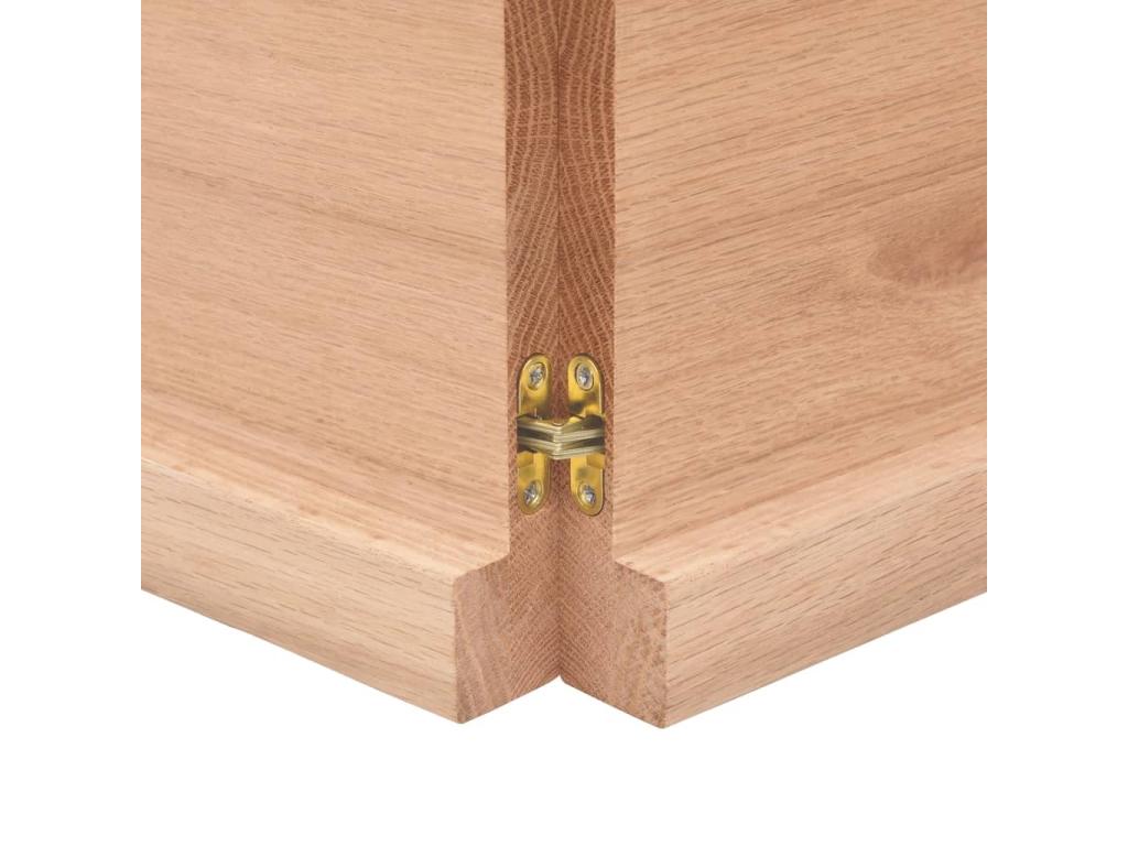 Étagère murale marron clair bois chêne massif traité