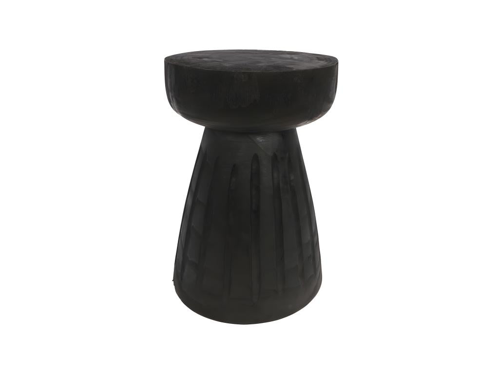 Vertchez - Tabouret en bois 28cm - Noir