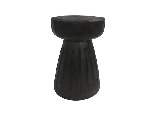 Vertchez - Tabouret en bois 28cm - Noir