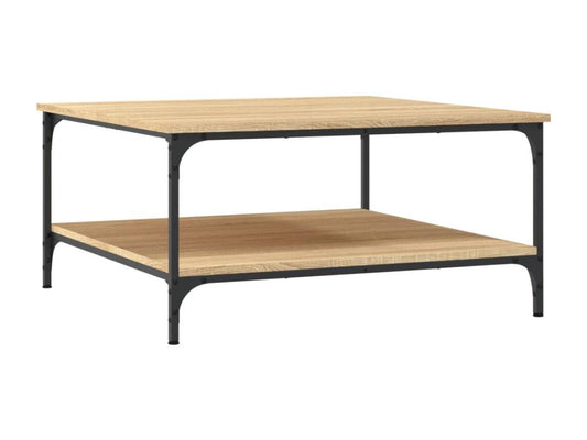 Table basse chêne Vertchez 80x80x40 cm bois d'ingénierie