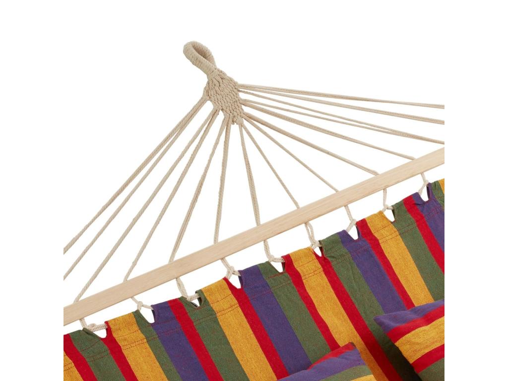 Hamac pour 2 personnes multicolore 325x150x2.5 cm 08 0000317