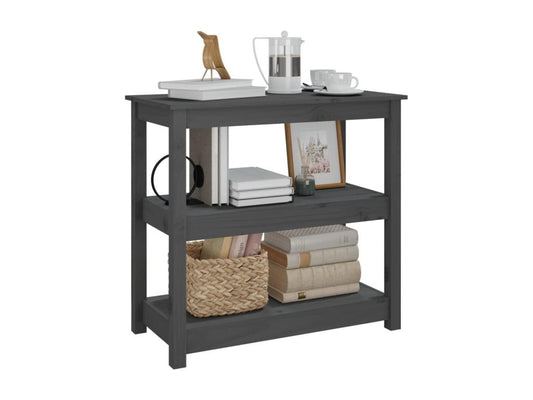 Table console Gris 80x40x74 cm Bois massif de pin