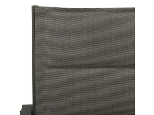 Chaises de jardin 2 pcs Textilène et acier Gris et anthracite