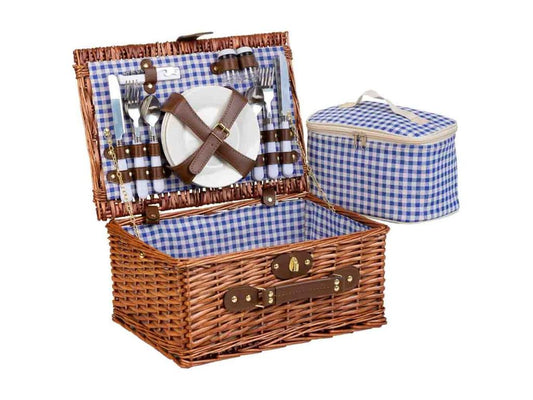 Panier pique-nique marron 40x28x20h