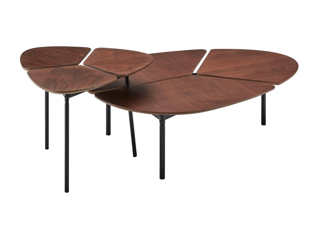 Vertchez - Ensemble de tables basses en Marron / Noir
