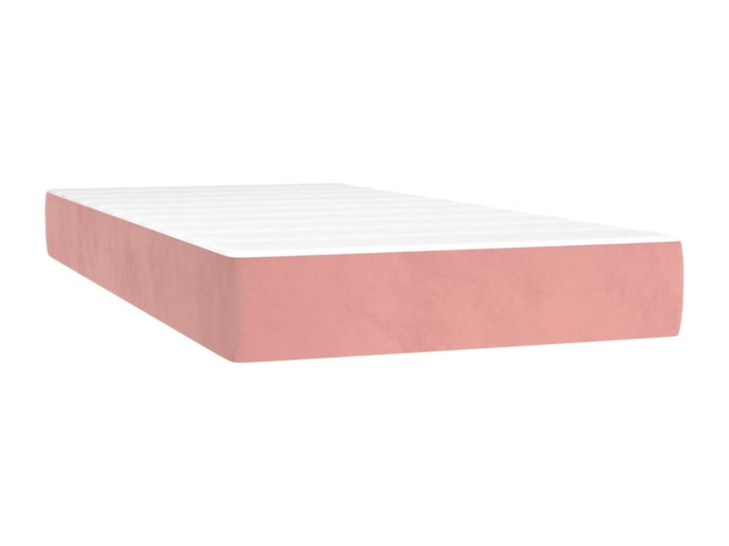 Lit à sommier tapissier avec matelas Rose 200x200 cm Velours