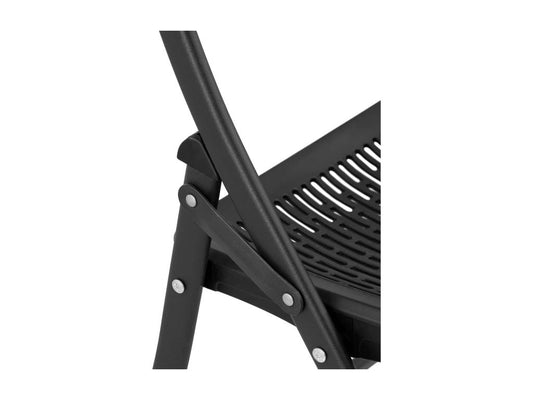 Lot de 5 chaises restaurants les cafés les bureaux et les salles d'attente 150 kg max conception pliante noir 14 0006014