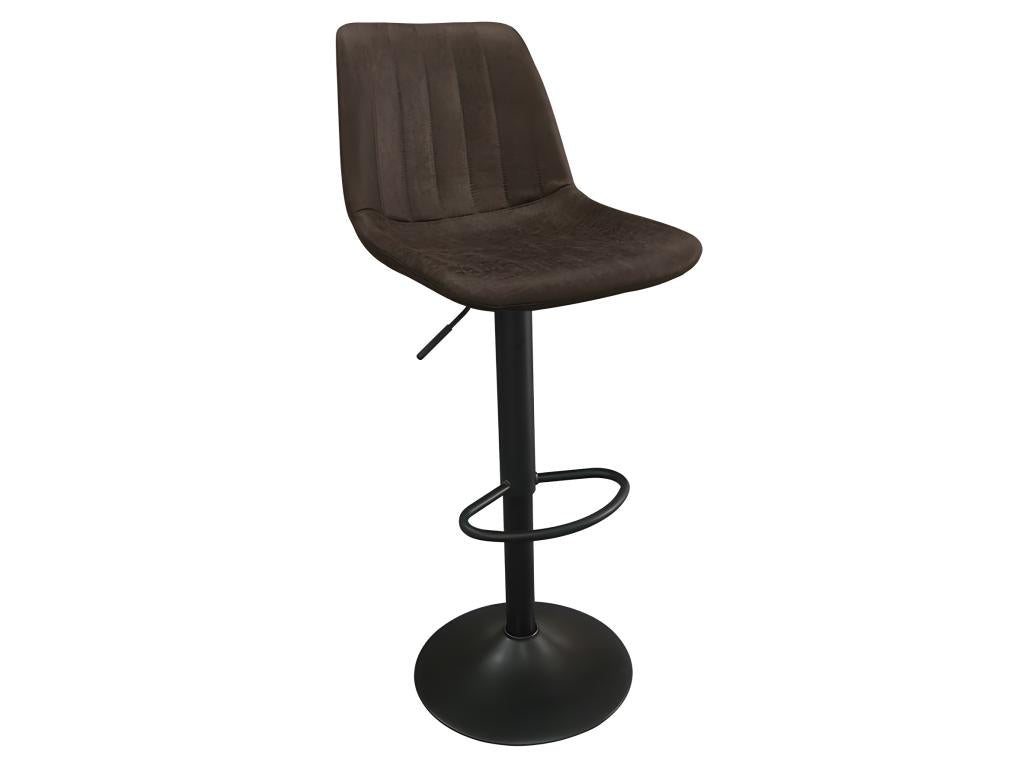 Tabouret de bar Vertchez PU brun foncé