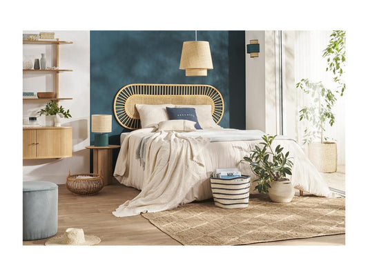 Tête de lit déco en rotin naturel et cannage L165 cm BOW