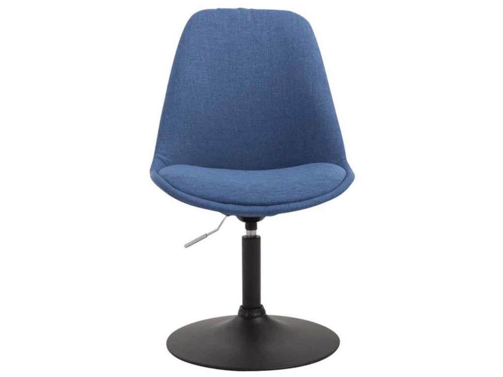 Lot de 4 chaise salle à manger - Tissu / Métal - Bleu - Vertchez