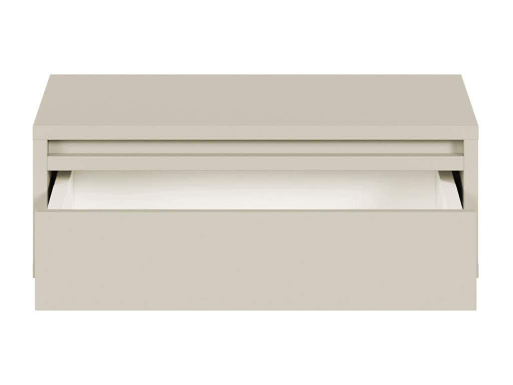 Table de chevet - 50 cm - avec tiroir - suspendu - grège - EVO