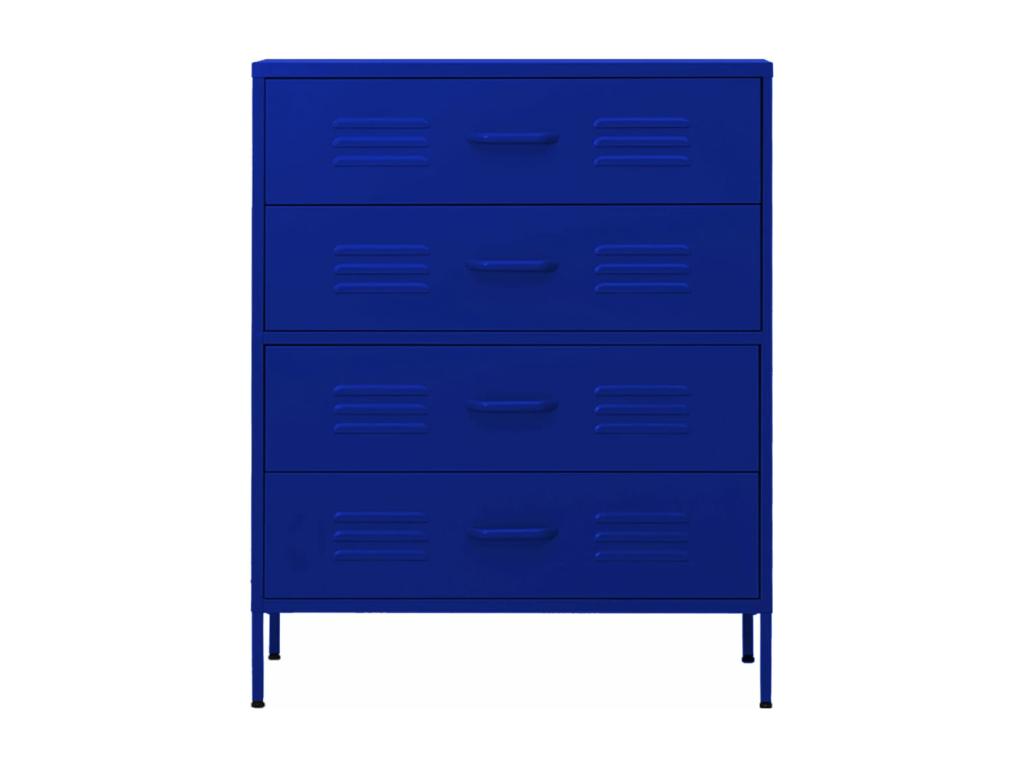 Commode Bleu marine 80x35x101.5 cm Acier