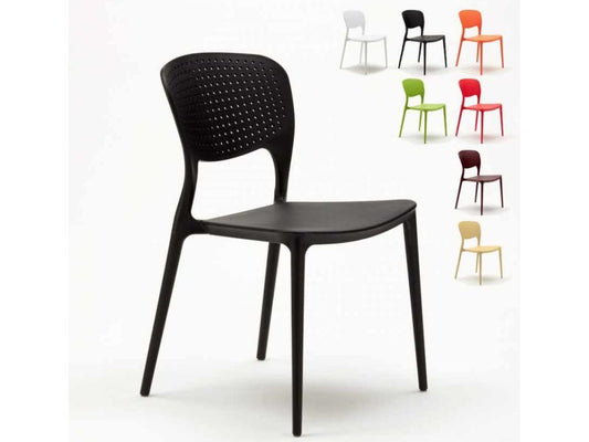 Chaise empilable moderne Vertchez-Couleur Jaune