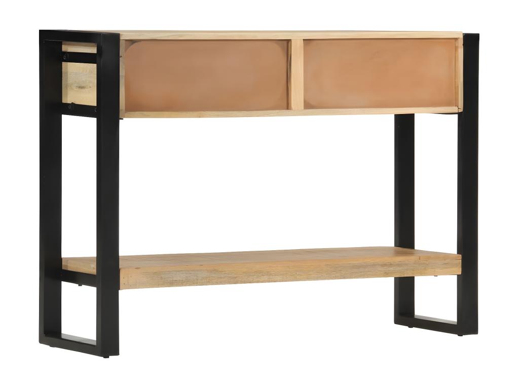 Table console 110x30x76 cm bois de manguier massif brut