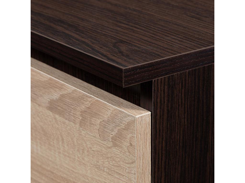 meuble tv Vertchez 2 portes 2 étagères 140x40x55 cm