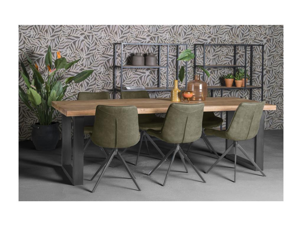 Vertchez-Table à manger 8/10 personnes L220 Manguier massif et Vertchez