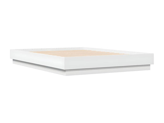 Cadre de lit avec LED sans matelas blanc 120x190 cm