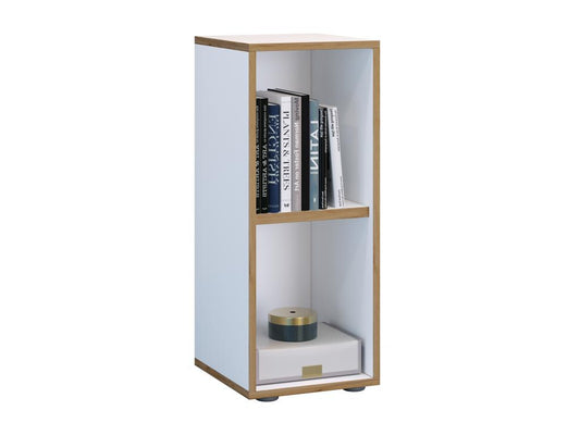 Vertchez bois Bureau Étagère sur pied Livres Dossiers Étagère à dossiers Étagère à livres Salia 2 fois L- 30 cm Blanc